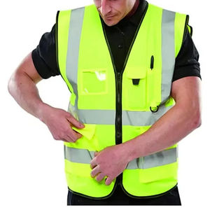 เสื้อกั๊กนิรภัยสะท้อนแสง LED กันน้ำสำหรับงานฤดูหนาว รุ่นขายดีที่สุด ปรับแต่งสีและโลโก้ได้ 男女兼用 มาตรฐาน ANSI Class 1 & 2 - Product Image 3