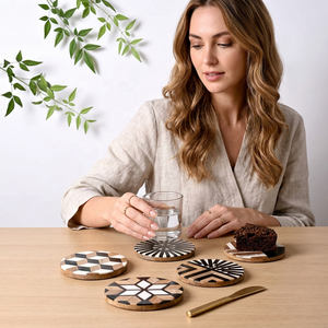 Juego de Posavasos de Resina de Lujo Moderno, Ecológico y de Grado Alimenticio, Fabricado en India con la Mejor Calidad, Color y Tamaño Personalizables - Product Image 1