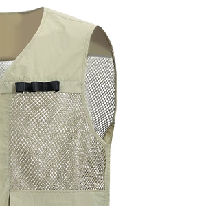 Gilet de travail extérieur détachable en maille multi-poches pour photographe et pêcheur, taille personnalisable - Product Image 3