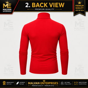 Camiseta de Cuello Alto para Hombre, Estilo Casual, Corte Ajustado, Transpirable, Ecológica, para Otoño y Primavera, Tendencia 2026 - Product Image 2