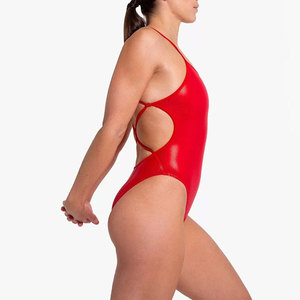 Nouvelle tenue de bain sexy personnalisée sans couture, design asymétrique à une épaule, vêtements de plage pour femmes, matière extensible côtelée - Product Image 2