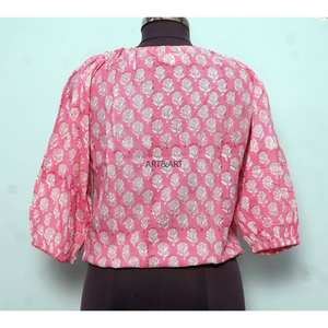 T-shirt d'été décontracté à col rond et manches courtes, coupe classique moderne, imprimé floral vintage, 100 % coton, lavable, écologique, séchage rapide - Product Image 6