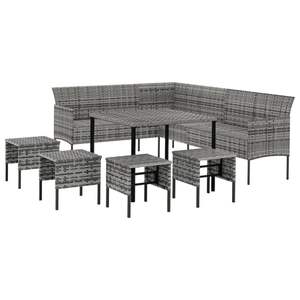 Conjunto de Muebles de Jardín de Ratán PE Gris, Grande y Resistente, para Patio - Product Image 4
