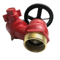 Vanne d'arrêt flexible en alliage d'aluminium de 2,5'' à réduction de pression, type britannique, oblique/angulaire, pour hydrant d'incendie