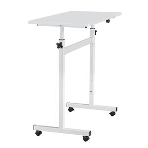 Scrivania Regolabile in Altezza 32x16, Postazione di Lavoro Mobile con Ruote Bloccabili per Computer - Product Image 1