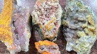 Batu Realgar Alami Oranye dan Merah Muda, Mineral Mentah, Spesimen Kristal Penyembuh, Koleksi, Pajangan, Seni Batu & Koleksi