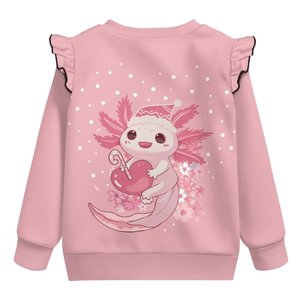 Vêtements personnalisés en gros pour enfants, sweat-shirt à manches évasées, col rond, pour enfants, avec manches évasées, pour l'automne et l'hiver - Product Image 2