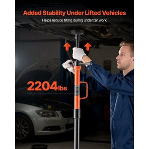 Supporto Sottocarro Regolabile in Altezza con Capacità di 1 Tonnellata (2204 Libbre) e Maniglia per Sollevamento Auto con Cuscinetti Integrati - Product Image 2