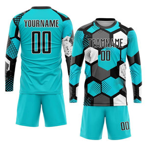 เสื้อฟุตบอลแบบซับลิเมชั่นเต็มตัว ออกแบบเองได้ พิมพ์โลโก้ เสื้อยืดฟุตบอลชาย ชุดฟุตบอล ระบายอากาศ แห้งเร็ว ระดับมืออาชีพ - Product Image 2