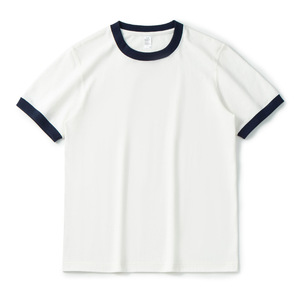 ODM Ready to Ship Wholesale Custom <b>Logo</b> 270g Cotton Blank Cropped Minimalist Retro Vintage Ringer T Shirt Men - Product Image 1