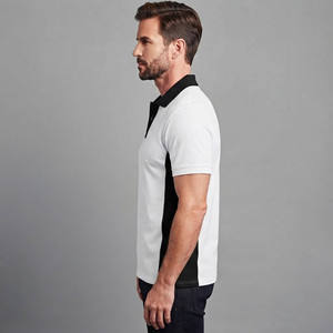 TERZO SPORTS Customized Men's White Cotton for <b>Shirt</b> <b>Flame</b> Logo Contrast Trim Turn Collar Short Sleeve Regular Fit Breathable - Product Image 6