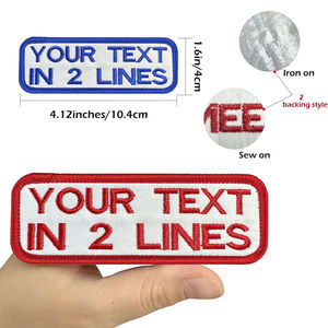 Parches Termoadhesivos Directos de Fábrica para Sombreros y Ropa, Parches de Fieltro Personalizados de Bajo MOQ, Parches Bordados Triangulares Cosidos - Product Image 2