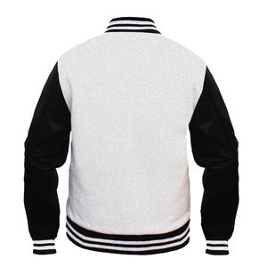 Veste universitaire en cuir de vache véritable avec manches en laine de haute qualité, patchs personnalisés, broderie, style Lettermen, baseball, universitaire, OEM - Product Image 2