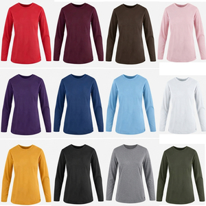 Camiseta de manga larga para mujer, cuello redondo, elástica, que absorbe la humedad, uniforme médico, capa base para enfermeras - Product Image 5