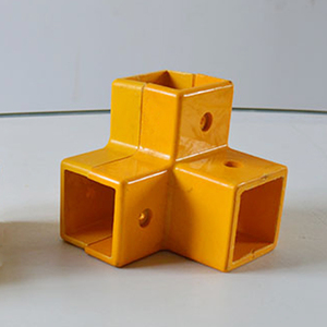 50 mm OD Corrosion Resistance FRP Processing Fiber Round Pipe Joints, square Pipe Fittings, Fixed Base - Product Image 2