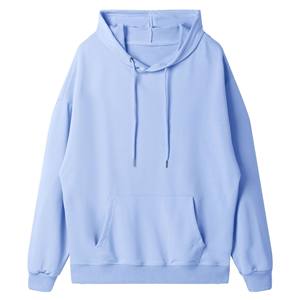 Sweat-shirt à capuche en twill OEM 260g, coupe ample à épaules tombantes, couleur unie, unisexe, pour adultes et enfants, personnalisable avec impression sur mesure - Product Image 6