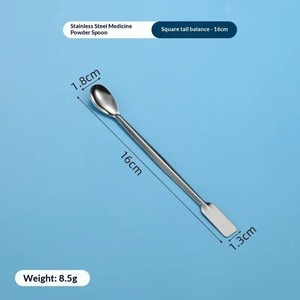 BAFA SURGICAL INSTRUMENTS Cuillère-louche médicale ergonomique manuelle en acier inoxydable à double extrémité pour usage en laboratoire et en pharmacie - Product Image 2