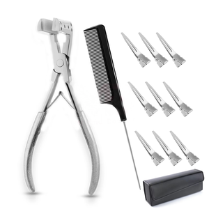 Pince à extensions de cheveux arc-en-ciel avec peigne et clips, kit d'outils en acier inoxydable pour l'installation de micro-anneaux, extensions de cheveux robustes - Product Image 2