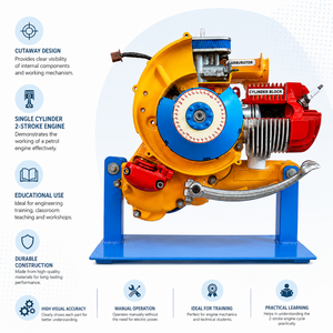 Moteur à essence monocylindre 2 temps |   Moteur de démonstration sectionné pour la formation, les tests et l'affichage éducatif - Product Image 5