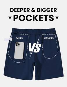 Pantalones Cortos Clásicos Cómodos para Hombre, 100% Algodón, Resistentes al Viento, de Secado Rápido, Transpirables, Hasta la Rodilla, con Cierre de Cordón, Casuales, para Verano, Playa y Deportes - Product Image 4