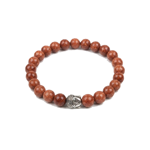 Bracelet Bouddha en perles de grès doré de haute qualité, cadeau romantique, bijou de charme tendance pour hommes et femmes, énergie et méditation - Product Image 5