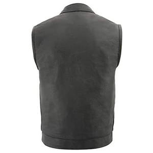 Chaleco MC Club de Cuero Vacuno Premium para Hombre con Bolsillos Ocultos para Portación de Armas - Product Image 4