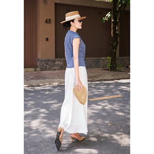 Women's Elegant White High Waist Mermaid <b>Maxi</b> Skirt Comfortable Office Casual Modern Fashion Style Spandex/Polyester MIREL - Product Image 5