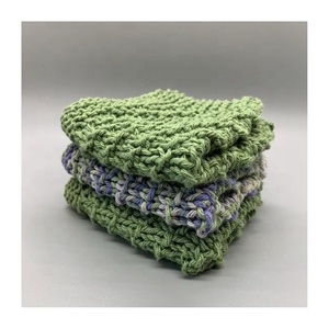 100% coton biologique bas quantité minimale de commande pas cher prix personnalisé rose couleur Crochet brodé GOTS certificat séchage rapide golf torchons - Product Image 5