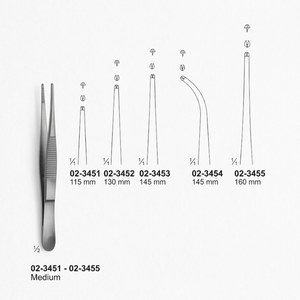 Medium Tissue Forceps 145mm | Premium Stainless Steel Class I <b>Surgical</b> <b>Instrument</b> - Product Image 1