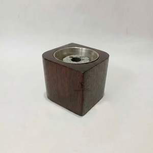 Modern Wooden <b>Bakhoor</b> Burner Unique Leaf Shape Arabic <b>Oud</b> Incense Holder Block With Removable Silver Metal Cup For Incense Use - Product Image 3