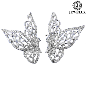 High Quality Natural VVS Diamond <b>Stud</b> Earrings 925 Sterling <b>Silver</b> Rhodium Plated IGI Certified Trendy Wedding Gift From Gujarat - Product Image 5
