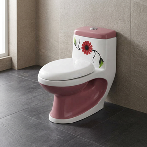 WC monobloc en céramique gris moderne à siphon intégré, à poser au sol, pour installations de salle de bain haut de gamme - Product Image 5