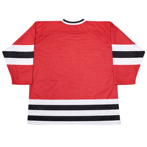 Camiseta de Hockey sobre Hielo Sublimada Roja Personalizada, Uniforme de Hockey Profesional con Nombre del Equipo, Camiseta Deportiva Transpirable para Hombre, Equipo Listo para Jugar - Product Image 2