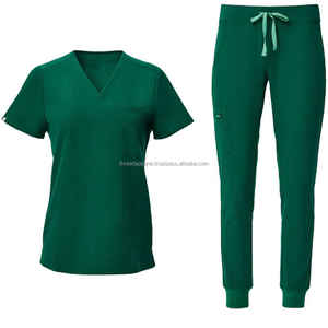 Vente en gros Nouveau style de blouses à col en V pour femmes, ensemble d'uniformes d'hôpital extensibles en spandex pour infirmière - Product Image 4