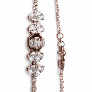 Collar de Diamantes de Lujo Cultivados en Laboratorio, Oro Rosa de 9K, Joyería Nupcial para Mujer - Product Image 3