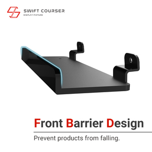 Accessoires de présentation pour le commerce de détail : Étagère en acrylique pour panneau rainuré avec rebord pour petits articles - Product Image 6