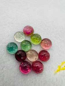 Gemas de Turmalina Natural del Congo de Zubeda Gems, Corte Brillante, Multicolor, Efecto de Cambio de Color, Orificio de 5 mm para Joyería - Product Image 4