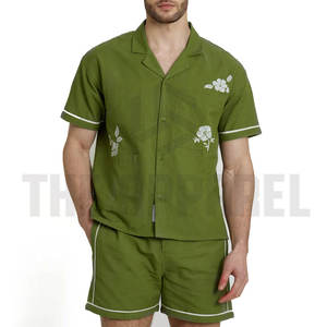 Nouvel Arrivage – Ensemble Deux Pièces Décontracté pour Hommes, Personnalisable avec Logo, en Polyester/Coton Respirant, Idéal pour l'Été – Vente en Gros à Prix Abordable - Product Image 3