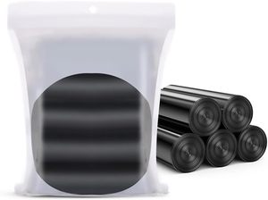 Bolsas de basura portátiles con asa, bolsas de basura desechables gruesas para el hogar, organizador de residuos, color negro - Product Image 2