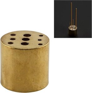 Porte-encens en laiton, brûleur d'encens en forme de dés, support pour bâtonnets d'encens, cendrier multi-trous, support décoratif pour encens, support de table - Product Image 3