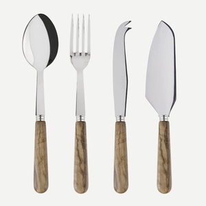 Ensemble de couverts élégants avec manche en bois d'olivier, couverts en acier inoxydable, accessoires de table, vente promotionnelle - Product Image 2