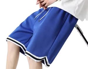 Pantalones cortos deportivos informales de nailon/algodón para hombre, de lona, de malla de secado rápido, bordados, ecológicos, de encaje, transpirables, con cordón, resistentes al sudor - Product Image 2