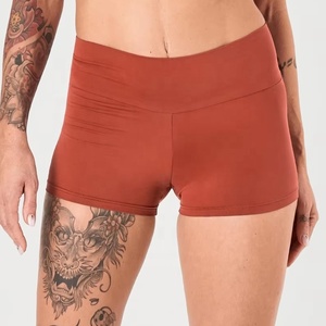 Custom Logo Women's Quick Dry Yoga Shorts with Pockets High <b>Waist</b> Two-Piece Sport Shorts for Running Training Gym <b>Skirt</b> - Product Image 1