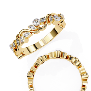 Bagues de mariage classiques en or massif 14 carats avec diamants de laboratoire HPHT VVS VS DEF pour usage quotidien - Product Image 5