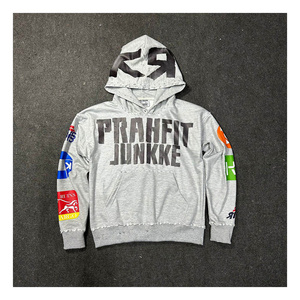เสื้อฮู้ดดี้ผู้ชายขายดี ทรงหลวม ผ้าคอตตอนผสม ลายพิมพ์ DTF สำหรับสตรีทแวร์ จำนวนมาก - Product Image 1