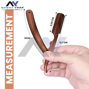 Rasoir droit professionnel pour barbier, rasoir de sécurité en acier inoxydable, lame de rasage manuelle pour l'entretien de la barbe, rasoir de barbier - Product Image 4