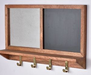 Miroir mural décoratif en bois de style Art déco - Product Image 3