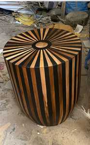 All time best seller camel bone inlay stripe side table <b>stool</b> for home restaurant and office used - Product Image 5