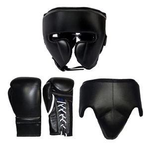 Gants de MMA en cuir véritable, coussinets d'entraînement de boxe professionnels personnalisés, équipement de sparring Muay Thai, kit de protection - Product Image 3