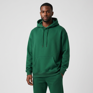 Custom <b>Men's</b> Hoodies <b>Pullover</b> Fleece KangarooPocket Relaxed Fit Drop Shoulder Long Sleeve Casual Sweatshirt for USA B2B Sourcing - Product Image 1